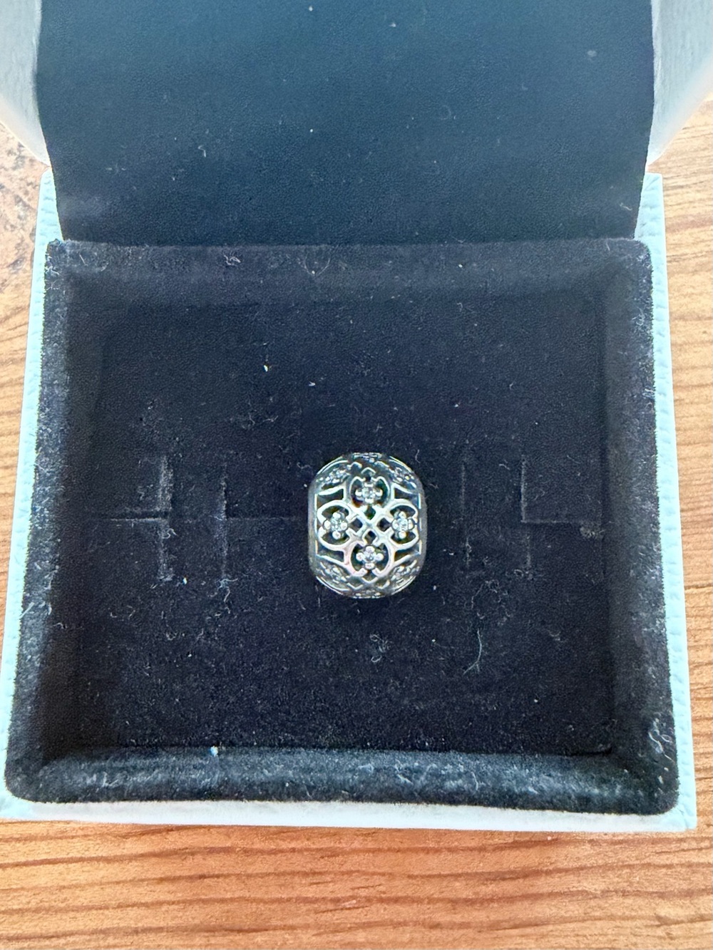 Pandora Sterling Silver Floral Filigree Bead Charm in Silver